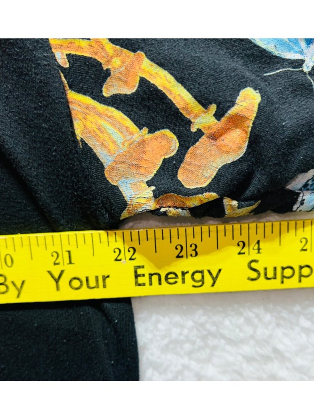 Fresh Laundry XL Graphic Tee Drippin Good Vibes Black With Butterfly & Mushroom - Picture 2 of 4